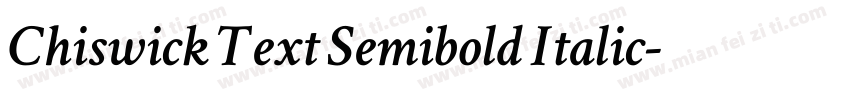 Chiswick Text Semibold Italic字体转换